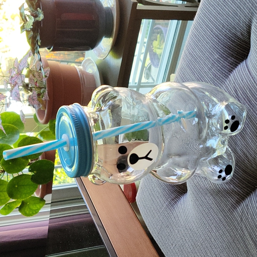NEW Bear Shaped Glass Tumbler
